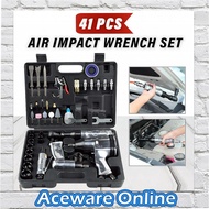 41pcs Air Tool Penumatic Tool Kit Air Impact Wrench Air Die Grinder Air Hammer Air Ratchet for Autom