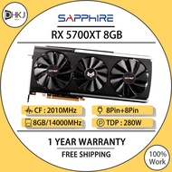 USED SAPPHIRE RX 5700XT 8G D6 Gaming Graphics Card 5700XT GPU 2560SP 2010MHz 256bit 14000MHz GDDR6 R