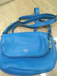 Fossil preston crossbody slingbag blue. Tas fossil original. Preloved