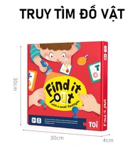 Đồ chơi board games Truy tìm đồ vật chơi được 2 mặt từ 2 - 4 người hãng TOi Find it out match puzzl