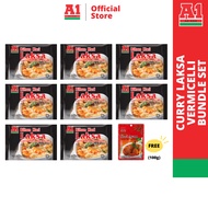 A1 Curry Laksa Vermicelli (110g) x 8 [Free 1x A1 Instant Chicken Curry Sauce (100g)] 【Laksa米粉x8 & 咖喱