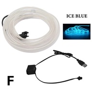 Lampu Strip Neon Led Fleksibel Panjang usb Untuk Dekorasi Interior Mobil Laptop 5m Mobil Suasana Int