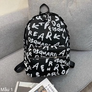 D2 DSQ Student Backpack Ulzzang Style Laptop Book Bagbag DK365