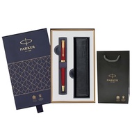 [Direct Japan] PARKER Parker Ballpoint Pen Sonnet Red GT Medium Oil Genuine Leather with Pen Case Gift Box Set Genuine Import 1950777 V2