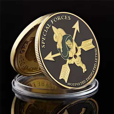 United States Army Special Forces Challenge Coin USA Green Berets Liberty Freedom Gold Coin Collecti