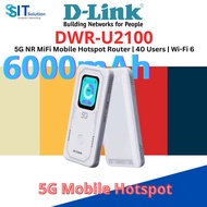 D-Link DWR-U2100 5G WiFi-6 Hotspot Mobile Router | Touch Screen | Power Bank | Global Roaming