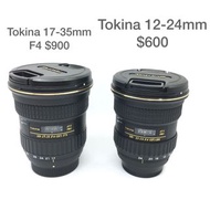 Tokina 17-35mm F4 /Tokina 12-24mm F4 (For Nikon)