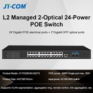 JT-COM Gigabit Layer 3 managed POE switch 16/24 ports 4 10G optical ports Network management 48V pow