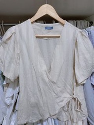 正韓TTER棉麻綁帶小罩衫外套 #24夏時尚