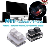 MALCOLM1 Copy Paste Keypad, Acrylic Mini Custom Mini 2 Key Keypad, Hot Swap Keypad Mechanical Key Re