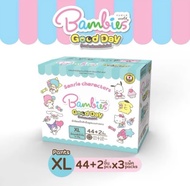 [ยกลังx3] Bambies Good Day ผ้าอ้อมเด็ก แบบกางเกง แบมบี้ส์ กู๊ดเดย์ (ไซส์ M-XXXL) ผ้าอ้อมแบบกางเกง แพ