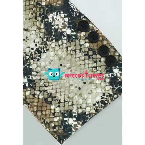 CyMiccostumes Men's Suit Jacket Goro Majima Snakeskin Suit Jacket Cosplay Costume