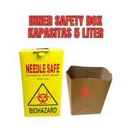 INNER SAFETY BOX 5 LITER medical waste can 5 liter safety box medical waste container inner safety b