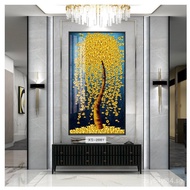 Fortune Tree Good Meaning Entrance Hallway Decorative Painting Light Luxury Wealth Golden Tree Corri