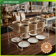 Professional Acrylic Coffee Cup Carrier Stand DS Brand K