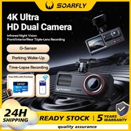 SOARFLY 4K Dash Cam with WiFi Dual 1080P Front and Rear Dashcam 170° Wide Angle Parking Monitor G-Se