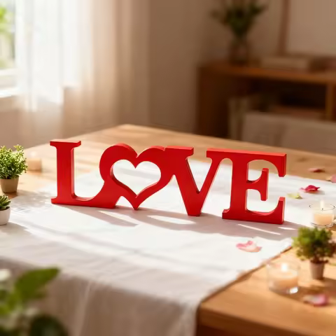 1pc Wooden English Letter “LOVE” Ornaments for Home Decoration, European Style Love One-piece Weddin