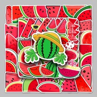 50 Sheets Watermelon Fruit Cartoon Luggage Stickers Waterproof Graffiti Stickers Scooter Computer Tablet Cartoon Decoration