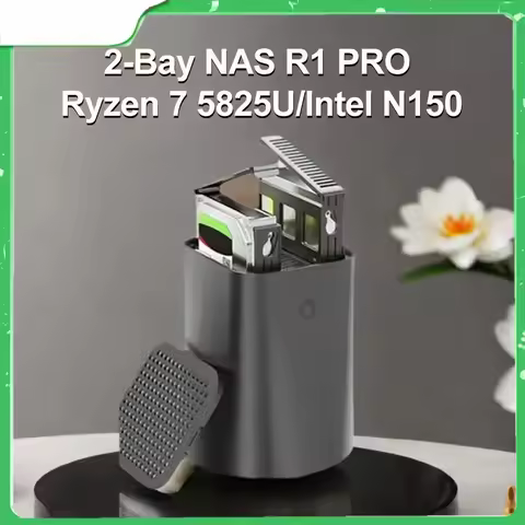 BKHD 2-Bay NAS R1 PRO AMD Ryzen 7 5825U Intel N100 Mini PC Network Storage Media Server Private Clou