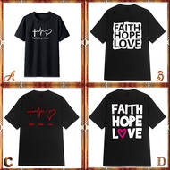 Faith Hope Love Tshirt 100% Cotton Material