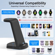 3-dalam-1 18W Pengecas Wayarles Cepat Pengecas Telefon Stand Telefon Android Pengecasan Wayarles
