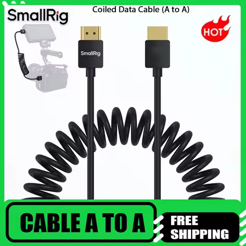 SmallRig Coiled for Data Cable A to A, Support Up To 4K@60Hz Resolution for BMPCC 4K 6K for Panasoni