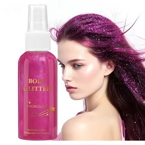 4 Color Shiny Glitter Spray Cosmetics Liquid Full Body Glow Body Highlighter Waterproof Long Lasting
