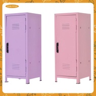 [xuqjtfxa] Mini Cosmetics Organizer Iron Cabinet Dustproof for Women Compact 4x4x10.6inch Storage Bo