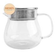 Heat Resistant Coffee Pot Hand Brewing Coffee Pot Steel Cover Transparent Sharing Pot Glass Brewing 