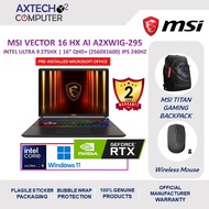 MSI Vector 16 HX AI A2XWIG-295 16" QHD+ Gaming Laptop ( Ultra 9 275HX, 16GB, 1TB SSD, RTX 5080 16GB,