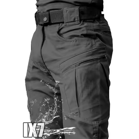 Men City Pants Cargo Trousers Multi-pocket Waterproof Wear-resistant Casual Training Overalls Fat Ca