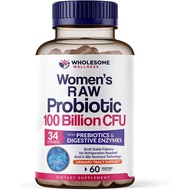 Dr. Formulated Raw Probiotics for Women 100 Billion CFUs with Prebiotics, Digestive Enzymes, & UT Su