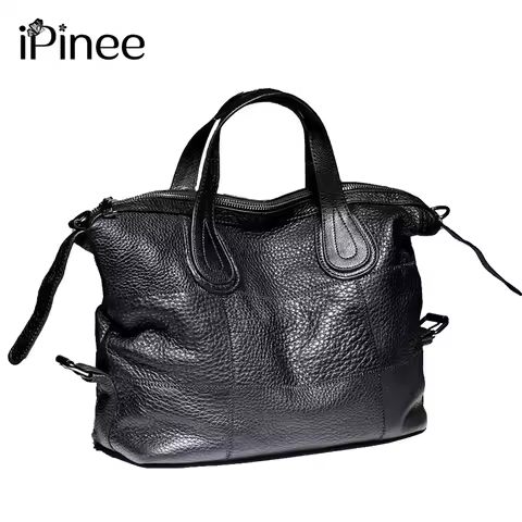 iPinee Famous Brand Women Genuine Leather Crossbody Bag Patchwork Cow Leather Women's Handbags Whole