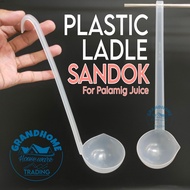 PLASTIC LADLE SANDOK SOUP SPOON LADLE PLASTIC SANDOK FOR SOUP AND PALAMIG JUICE  LONG HANDLE PALAMIG