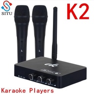 TRUJHSDRTUJRSH SITU K2 Wireless Mini Family Home Karaoke Echo System Singing Machine Box Karaoke Players USB Audio For Android TV Box PC Phone