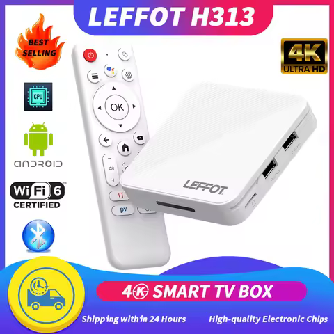 Android TV Box LEEFOT H313 Android 14.0 IPTV Box Wifi6 RK3518 Quad Core 4K HDR Suitable for 4K HDR 2