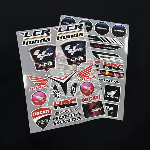 New Reflective Stickers for HRC HONDAS Motorcycle CBR Body Waterproof Car Logo Dream Wing Showa Shoc