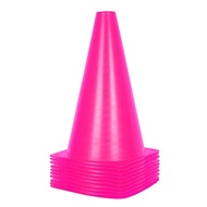 Alyoen 9 inch Traffic Cones, Plastic Sport Cones, Pink Soccer Training Cones for Outdoor Activity &