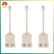 [hzsdakjjh.] 3Pcs ADSL Splitter for Phone Line Phone Jack Splitter In-Line DSL Filter Telephone Mode