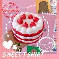 Squishy Slow Rebound Pinch Music Soft Simulation Cake Toy Decompression Strawberry Vent Model R8T4