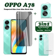 OPPO A78 Anti-Spy Privacy Tempered Glass OPPO A78 Screen Protector+lens film+back film