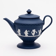 英國製wedgwood 波特藍碧玉浮雕陶瓷跳舞女神收藏壼 咖啡壼 瓷壼