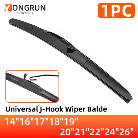 YONGRUN 1PCWiper Blade Universal J/U Hook Wiper Blade Three-Level Design 14"16"17"18"19"20"21"22"24"