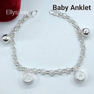 Original silver baby anklet budak gelang kaki perak