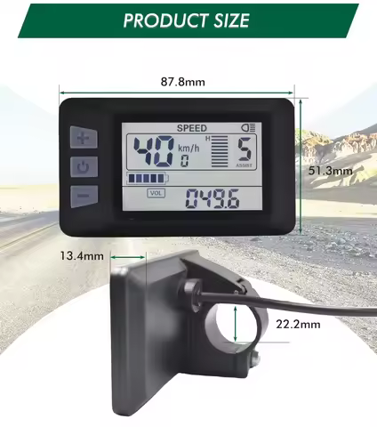 UART2 P3H Electric Bike LCD Display Meter SM/Waterproof Connection Plug Ebike intelligent Display Ac