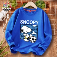 Boys' Tops Long-Sleeved Bottoming Shirts Snoopy T-Shirt Spring Autumn Styles Medium Large Children's