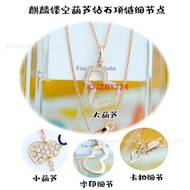 Female Wulu18K Pearl Kirin Collarbone Chain Rose Gold Set Necklace Diamond Inlaid Gourd Bracelet Qee