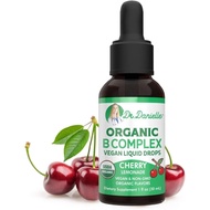 Organic Vitamin B Complex Liquid Drops | B Vitamins Complex Supplement with B3, B6, B7, B9 & Methyl 
