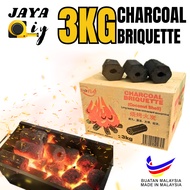 [LOCAL] 3kg High-Quality Barbeque Charcoal / BRIQUETTE charcoal / fiber charcoal / coconut charcoal 