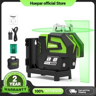 Huepar 7211CG Green Self-Leveling Laser Level - 360° Horizontal Line & Cross Vertical with Plumb Dot